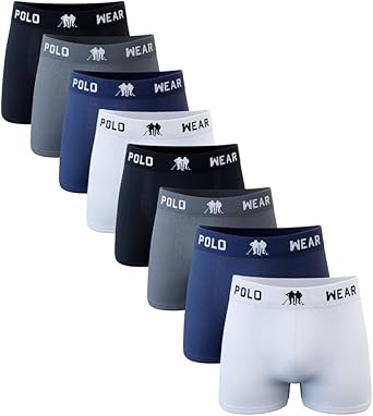 Kit 8 Cuecas Boxer Polo Microfibra