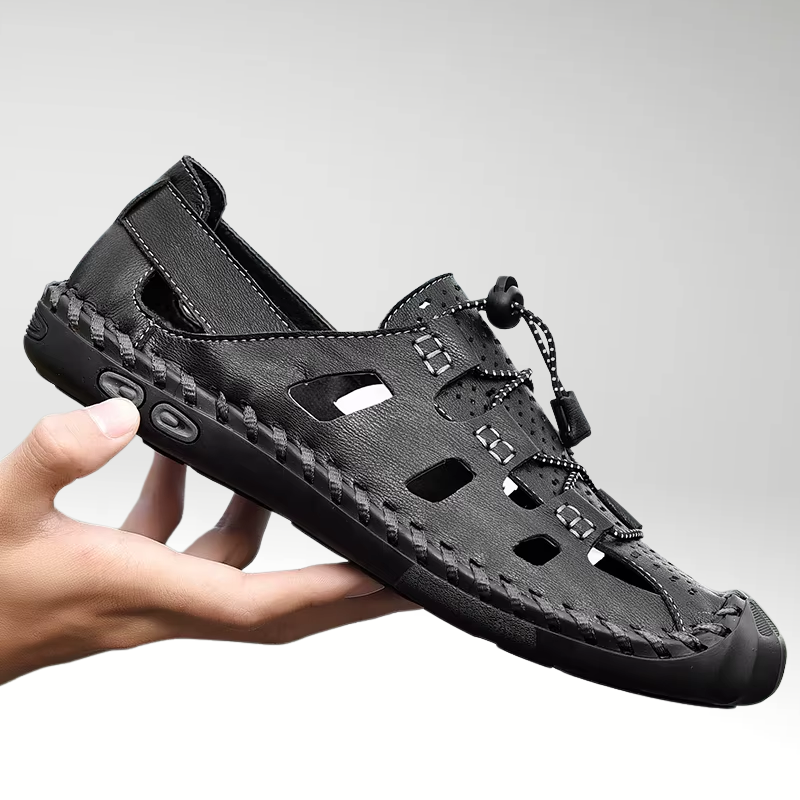 [COMPRE 1 LEVE 2] Sandália Ortopédica Masculina de Couro Legitimo