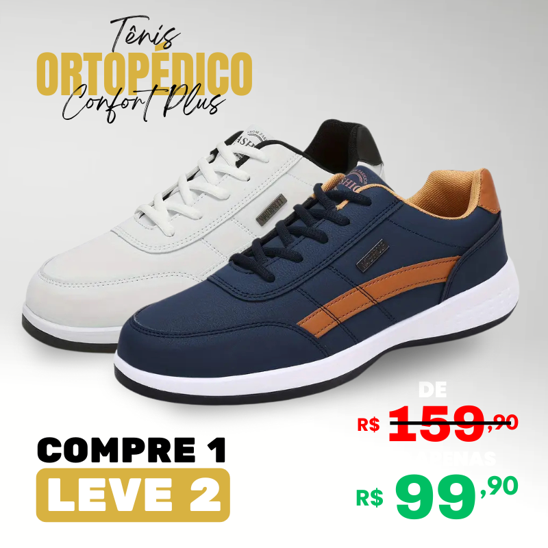 (PAGUE 1 LEVE 2) Tênis Ortopédico Comfort Plus